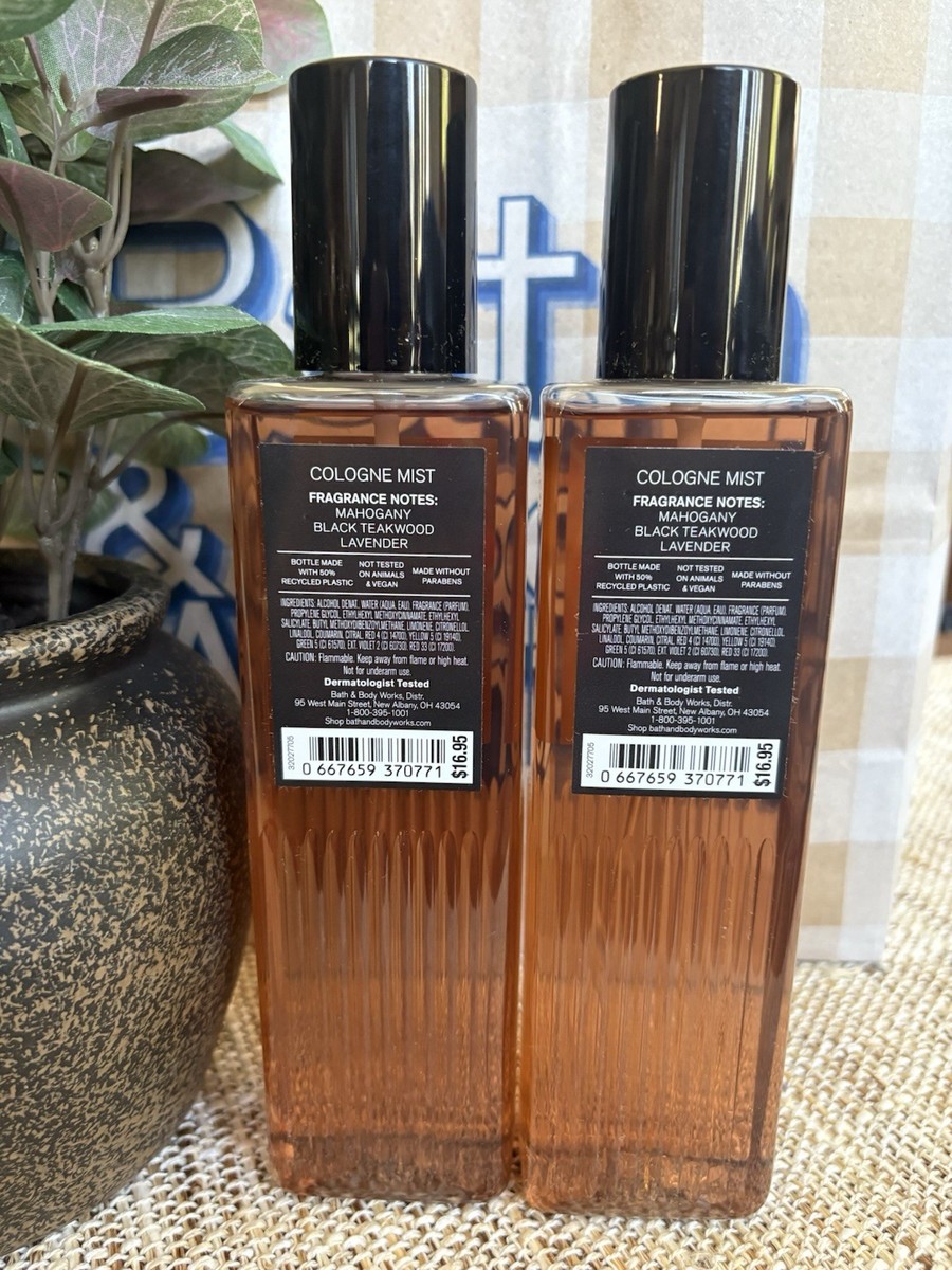Bath & Body Works MAHOGANY TEAKWOOD Cologne Mist 8 FL Oz Pack Of 2