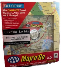 AAA Map N Go 2.0 Delorme Complete Travel Planner Vtg 1996 CD-Rom Windows 95 NIB