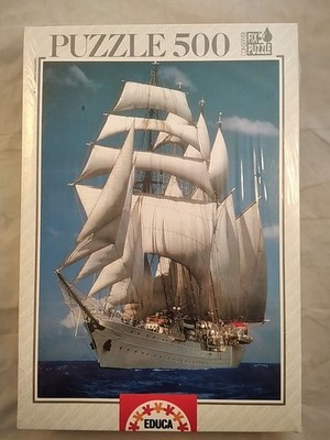 EDUCA 7507: Esmeralda, Chile - Das 4-mastige Segelschiff [500 Teile Puzzle]. Ach