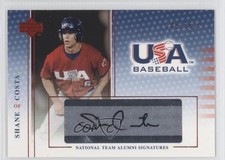 2005 USA Baseball National Team Alumni Signatures Black Ink Shane Costa Auto 1k5
