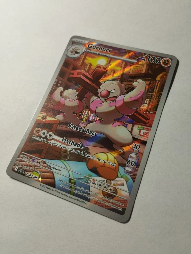 Gurdurr BLK Fulgor Negro Español Carta Pokémon JCC tcg. - Imagen 2 de 4