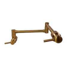 Bagnolux Gold 2 Handle Pot Filler Wall Mount Faucet with Double Joint Swing Arms