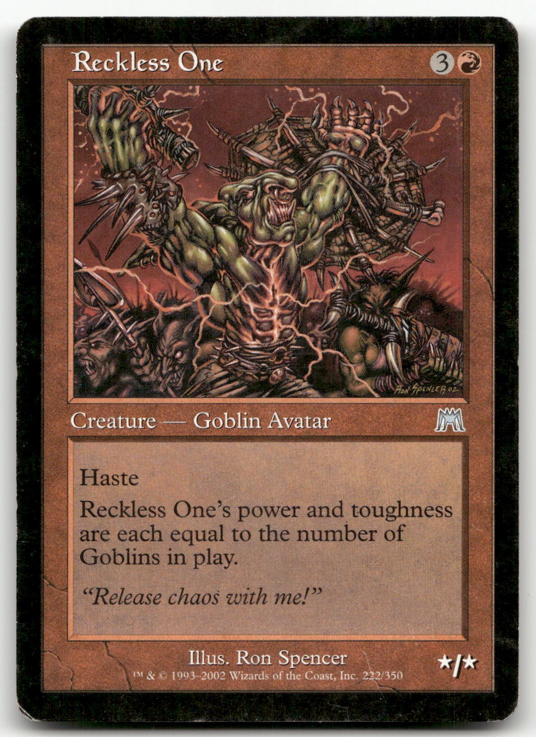 Reckless One #222 (HP) Onslaught ONS Magic MTG