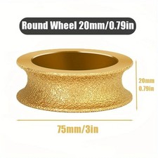 10mm-30mm Round Dry Vacuum Brazed Diamond Grinding Wheel Demi Bullnose Edge Tool
