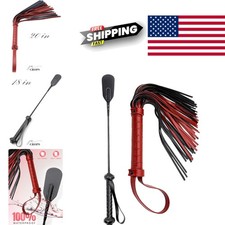 20 Inch Horse Red Faux Whip Stylish Faux Leather Riding Accessory for Horses