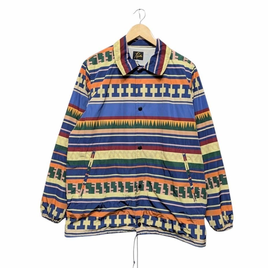 Needles Native Pattern All-Over Coach Jacket Blue… - image 1