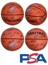 2024-2025 OKC Thunder Signed Team Basketball SHAI JDUB DORT ++ NBA FINALS PSA