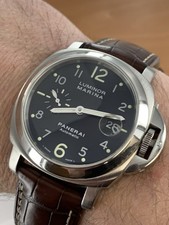 Gents Panerai Luminor Marina Automatic Date Watch Excellent Condition New Strap