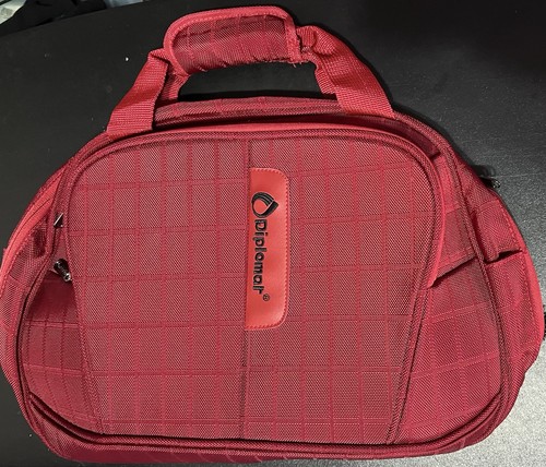 Diplomat Red Carry On Travel Bag Overnight Gym Duffle Padded Organizer