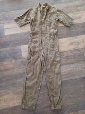 Alex Mill Utility Jumpsuit Olive Green Linen Short Sleeve Sz. S