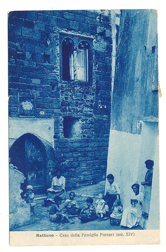 Lazio Cartolina Paesaggistica Roma Nettuno Casa Porcari Viaggiata Anno 1932