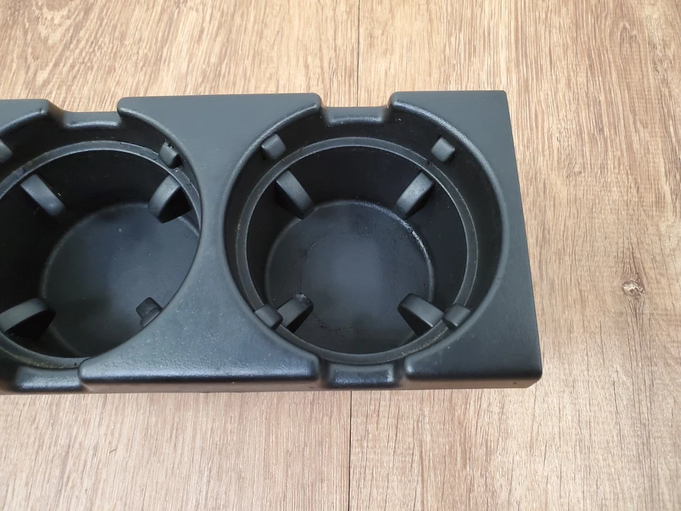 ✅ 01-06 OEM BMW E46 M3 325 330 consola central delantera portavasos negro Foto 3 de 4