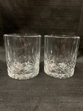 2 verres doubles anciens neufs en cristal royal rocher