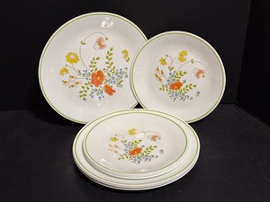 Lot of 9 Corelle Wildflower 5 Dinner Plates & 4 Luncheon Plates Set