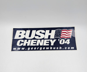 Vintage 2004 Bush Cheney '04 Original Political Bumper Sticker