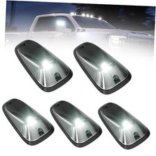 5Pcs Cab Roof Marker Lights White LED Top Clearance Marker Light Smoked White