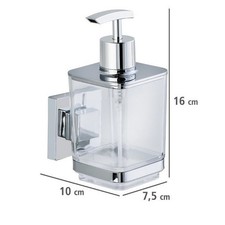 WENKO Seifen Spender Dosierer 330 ml QUADRO Flüssig ohne bohren Bad WC