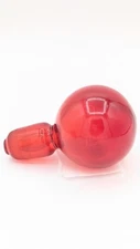 Rainbow, Pilgrim, Other (?) Art Glass Decanter BALL Stopper Vintage Red 