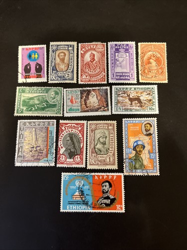 13 Old Ethiopia M/U Italy Colony/Africa Stamps- Lot A-79830