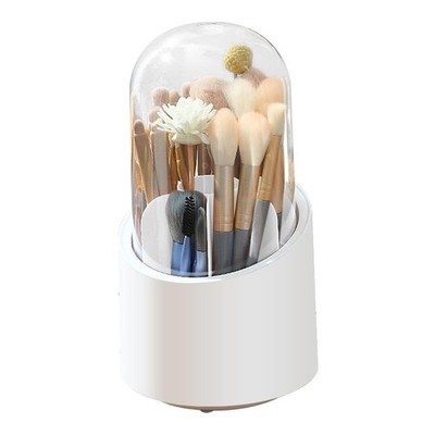 360 Rotierender Make-up Pinsel Halter mit Deckel Organizer für Kosmetik Schreibtisch Kommode
