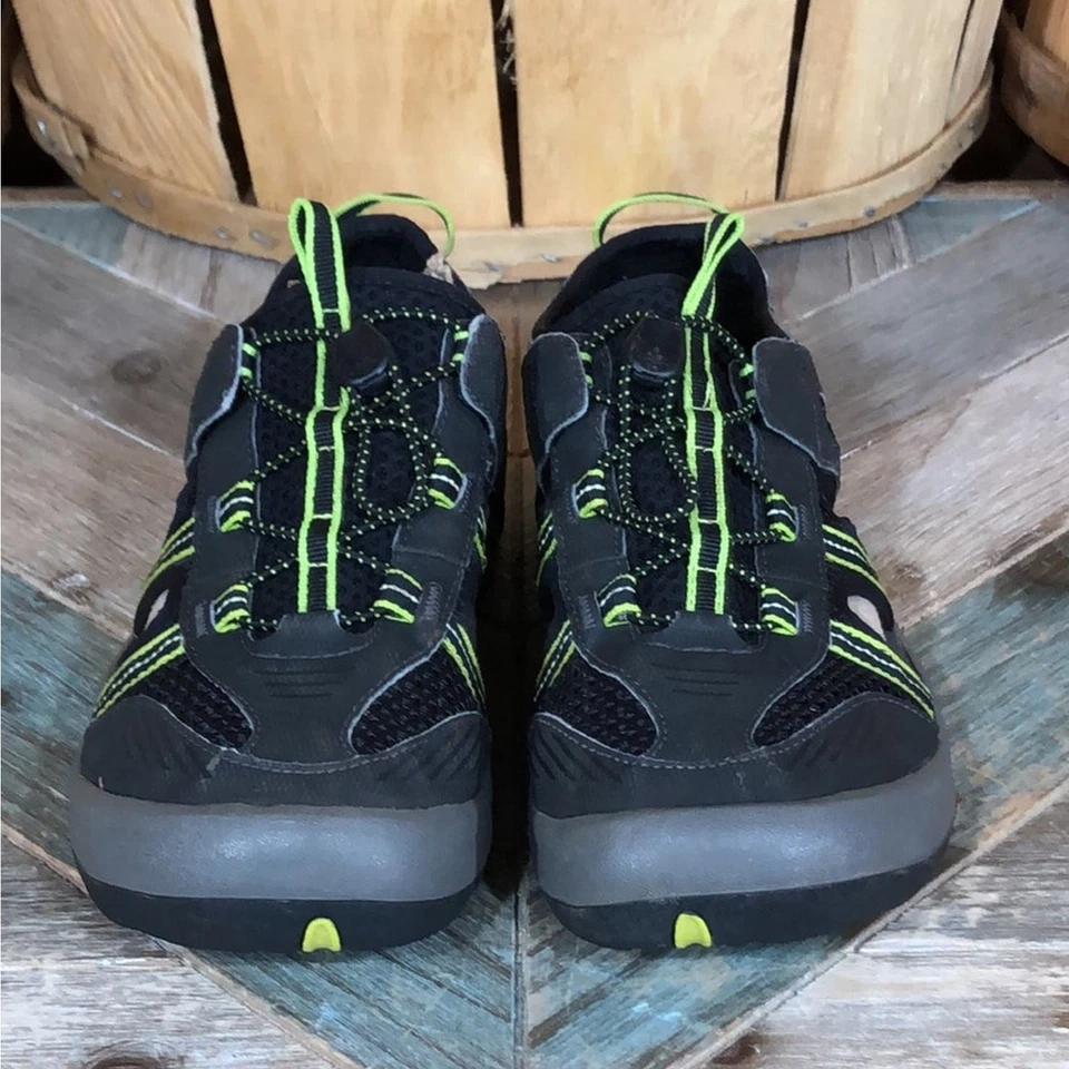 Sandalias Teva Omnium negras verdes cerradas al aire libre senderismo rafting niños talla 4 Foto 4 de 4