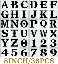 8 Inch Letter Stencils for Painting on Wood, 36Pcs Large Stencil Letters Alphabe
