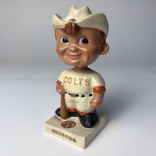Vtg Houston Colt .45s MLB Bobblehead/Nodder, White Jersey, Square Base ‘62-‘63