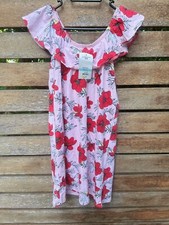 Girls Kids Mango Tropical Flower Pink Floral Summer Dress 14