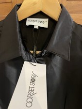 Black Fitted Shirt Dress - Brand New