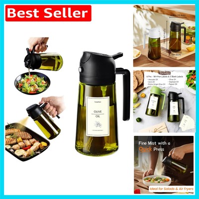 Vielseitiges 470ml Olivenölsprüher mit anpassbaren Etiketten & innovativer Düse