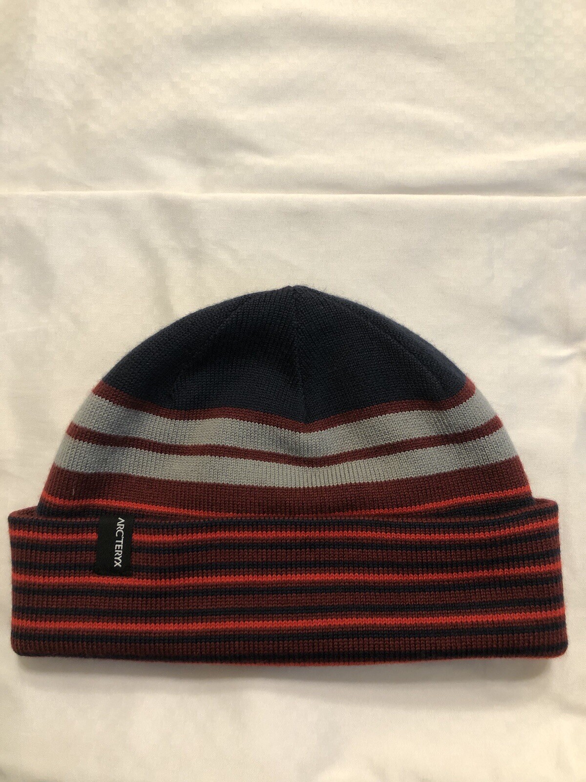 ARC'TERYX Reversible Striped Beanie Wool Blend Knit Unisex Warm Hat