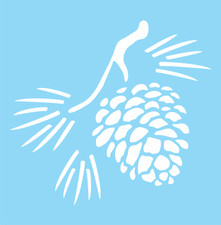 Pinecone STENCIL Rustic Tree Mountain Cabin Outdoor Nature DIY Art Signs Joanie