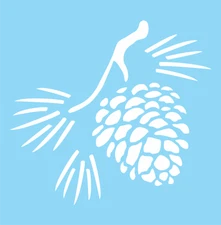 Pinecone STENCIL Rustic Tree Mountain Cabin Outdoor Nature DIY Art Signs Joanie