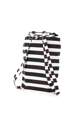 Pinko X Invicta Striped Mini Backpack pink black sparrow dove new travel concert Pinko X Invicta Striped Mini Backpack pink black sparrow  main image 3