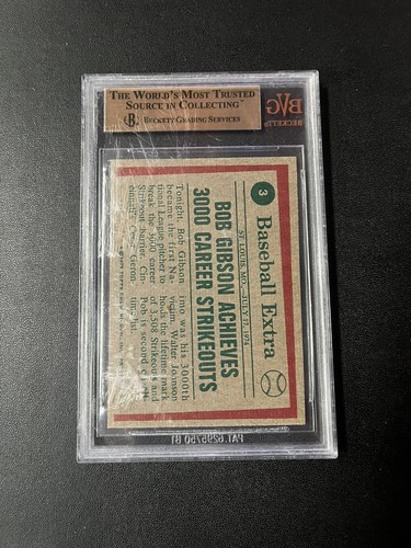 1975 TOPPS #3 BVG GEM 9.5 BOB GIBSON “HIGHLIGHTS”—TOP 1% HOBBYWIDE💥*** (tgcs) - Picture 2 of 2