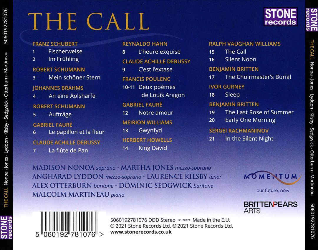 VARIOUS ARTISTS CALL: INTRODUCING THE NEXT GENERATION OF CLASSICAL SINGERS NEW C