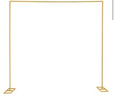 Wedding Arch Rack Rectangular Flower Decor Frame Stand Gold Metal Party Backdrop