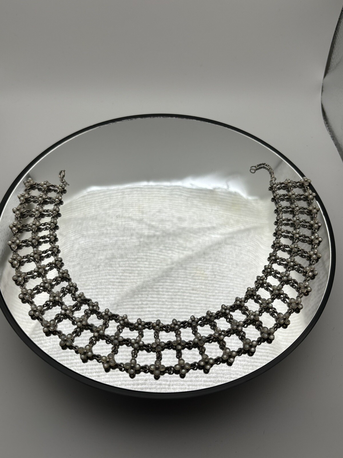 Solid Sterling Silver Necklace Set W/Bracelet 2 I… - image 13