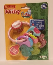 Nuby IcyBite Keys Teether Perfectly Pink