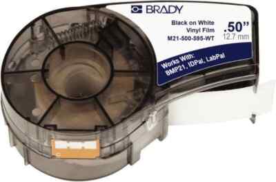 Brady 142807 Labels: White 1/2'' Wide, Use with BMP21 PLUS Portable Label Printer