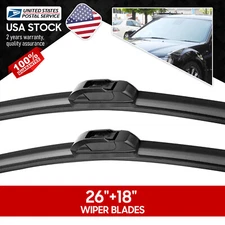 Durable Windshield Wiper Blades 26" &18" U/J-HOOK Set For Ford Transit Connect