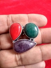 925 sterling silver plated gemstone ring,wedding gift,gift for her,SIZE US 8.5