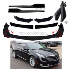 For CADILLAC XTS Front Bumper Lip Splitter Lower Spoiler Body Kit Glossy K