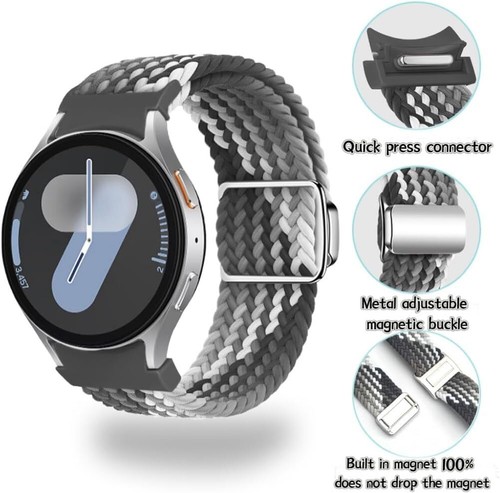Correa de nailon elástica trenzada magnética de un clic para reloj Samsung Galaxy 7 FE 6 5 - Imagen 140 de 234