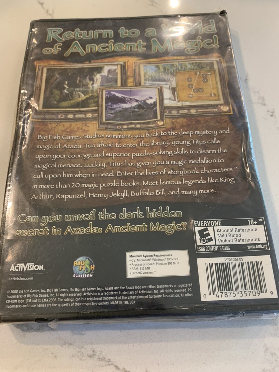 NEW Azada: Ancient Magic PC Video Game Factory Sealed Puzzle NEW Azada: Ancient Magic PC Video Game Factory Sealed Puzzle
