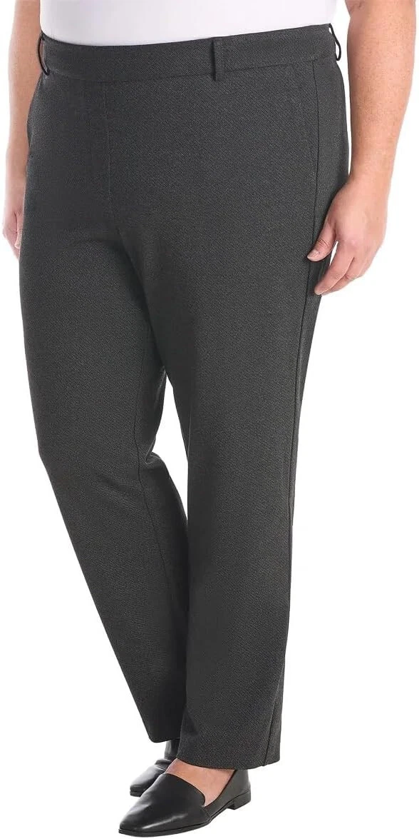 Dalia Ladies Twill Ponte Pant with Pull-On, Dark Heather Charcoal, XXL
