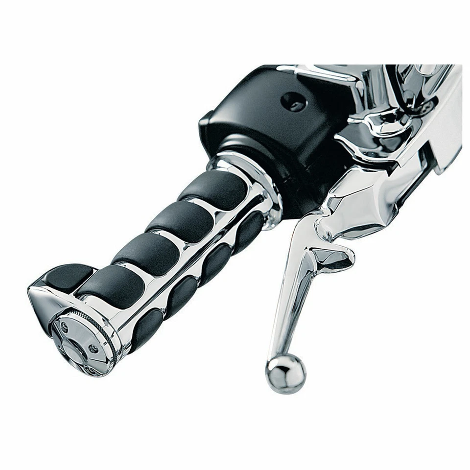 For Harley Davidson Road King Softail Custom Motorcycle 1" Handle Bar Hand Grips - Image 4 of 4