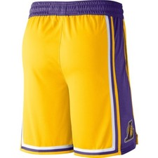 PANTALONCINI/SHORTS CON TASCHE DA COLLEZIONE ADULTO-BASKET-LAKERS-JAMES-GIALLI