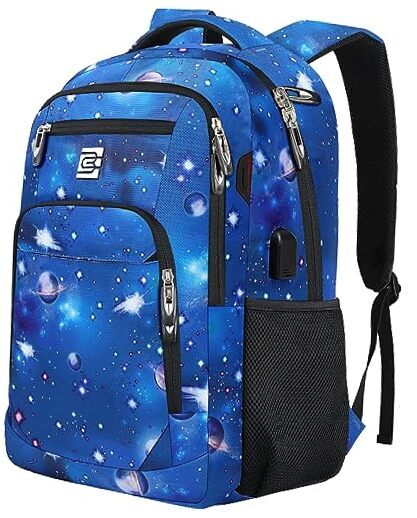Slim Anti-Theft 15.6 Inch Business Laptop Backpack in Dreamy Blue-image