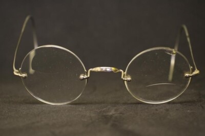 Vintage Silver Rimless Round Saddle Bridge Eyeglasses 41mm Antique vintage-silver-rimless-round-saddle-bridge-eyeglasses-41mm-antique